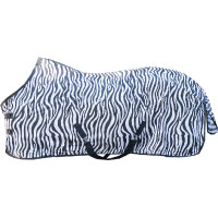Capa anti-moscas Zebra com alças cruzadas HKM Branco / preto Capa anti-moscas Zebra com alças cruzadas HKM Branco / preto