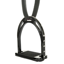 Estribos Glitter 1 par HKM Preto Estribos Glitter 1 par HKM Preto