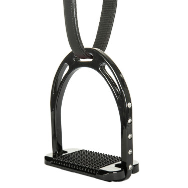 Estribos Glitter 1 par HKM Preto Estribos Glitter 1 par HKM Preto