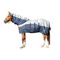 Fliegendecke Rain Halsteil & Decke HKM Azul escuro / cinza Fliegendecke Rain Halsteil & Decke HKM Azul escuro / cinza