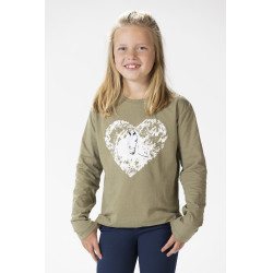 Polo de mangas compridas Horse Spirit HKM Cinza verde Polo de mangas compridas Horse Spirit HKM Cinza verde