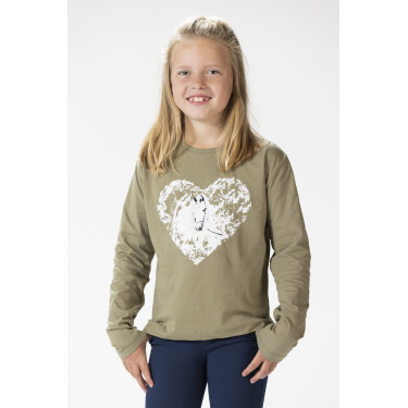 Polo de mangas compridas Horse Spirit HKM Cinza verde Polo de mangas compridas Horse Spirit HKM Cinza verde