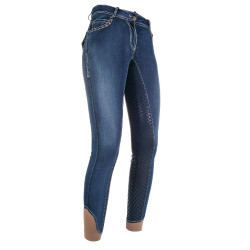 Calça Pasadena Summer Denim com fundo integral em s. HKM Calça Pasadena Summer Denim com fundo integral em s. HKM