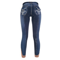 Calça Pasadena Summer Denim com fundo integral em s. HKM Azul jeans Calça Pasadena Summer Denim com fundo integral em s. HKM Azul jeans