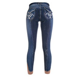 Calça Pasadena Summer Denim com fundo integral em s. HKM Calça Pasadena Summer Denim com fundo integral em s. HKM