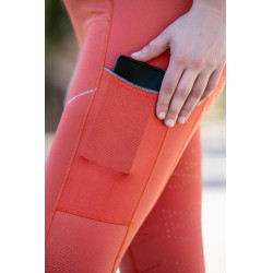 Legging Savona Style com fundo de silicone integral HKM Vermelho Legging Savona Style com fundo de silicone integral HKM Vermelho