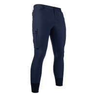 Calça masculina HKM Cargo com reforços de silicone Azul escuro
