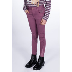 Calça Alva com fundo integral em silicone HKM Lilás escuro Violeta Calça Alva com fundo integral em silicone HKM Lilás escuro Violeta