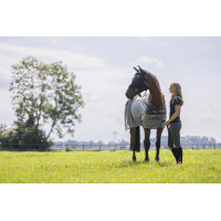 Capa anti-moscas Comfort com forro polar HKM Cinza / natural / azul Cinzento