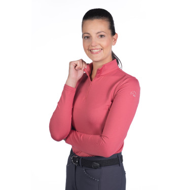 Camiseta técnica HKM Basic de mangas compridas Rosa framboesa Camiseta técnica HKM Basic de mangas compridas Rosa framboesa