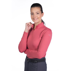 Camiseta técnica HKM Basic de mangas compridas Rosa framboesa Camiseta técnica HKM Basic de mangas compridas Rosa framboesa