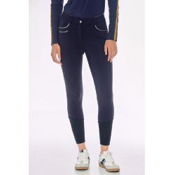 Calça polar de equitação Harcour Jaipur Marinho