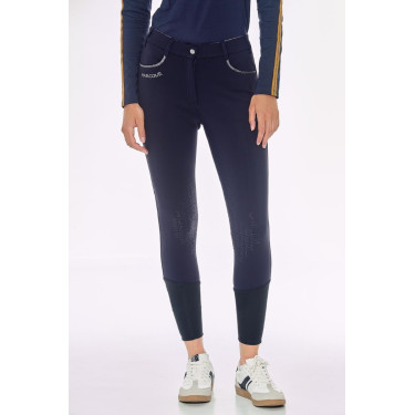 Calça polar de equitação Harcour Jaipur Marinho