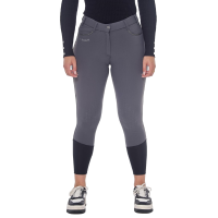 Calça polar de equitação Harcour Jaipur Cinza antracite Cinzento