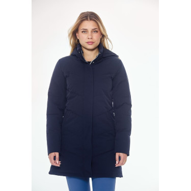 Parka longa Harcour Pich feminina Marinho Azul-marinho