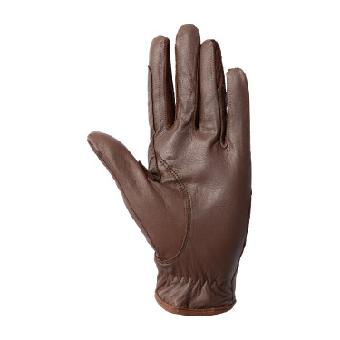 Luvas de couro e malha para mulher Horze Castanho