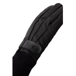 Luvas de couro PU forradas com lã polar Horze Luvas de couro PU forradas com lã polar Horze