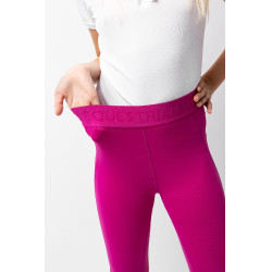 Legging de equitação com grip de silicone completo Madison infantil Horze Rosa beterraba