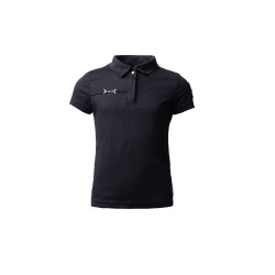 Pólo funcional de mangas curtas Denise infantil Horze Azul-marinho escuro