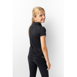 Pólo funcional de mangas curtas Denise infantil Horze Azul-marinho escuro