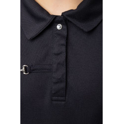 Pólo funcional de mangas curtas Denise infantil Horze Azul-marinho escuro