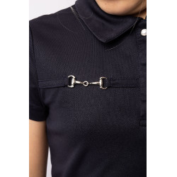 Pólo funcional de mangas curtas Denise infantil Horze Azul-marinho escuro