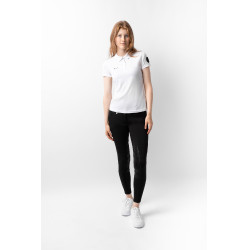 Polo funcional de mangas curtas Denise feminino Horze Branco