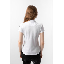 Polo funcional de mangas curtas Denise feminino Horze Branco