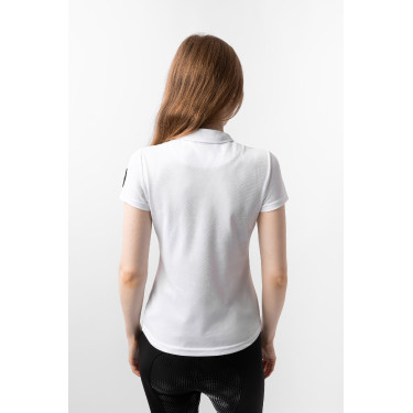 Polo funcional de mangas curtas Denise feminino Horze Branco