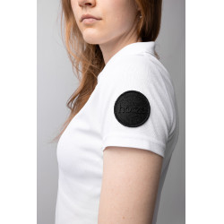 Polo funcional de mangas curtas Denise feminino Horze Branco