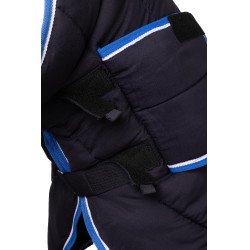 Capa de estábulo com forro Horze Glasgow com cobertura de pescoço 250 g Azul escuro Capa de estábulo com forro Horze Glasgow com cobertura de pescoço 250 g Azul escuro