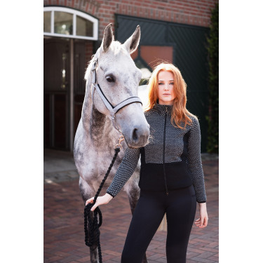 Casaco de fleece Neve Horze Caviar preto