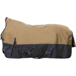 Capa highneck HKM Winnipeg 1200D 200g Castanho claro / azul escuro Capa highneck HKM Winnipeg 1200D 200g Castanho claro / azul escuro