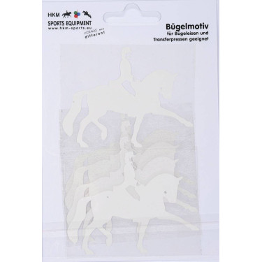 Motivo termocolante dressage HKM Branco