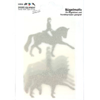 Motivo termocolante dressage HKM Prata flex moda glitter