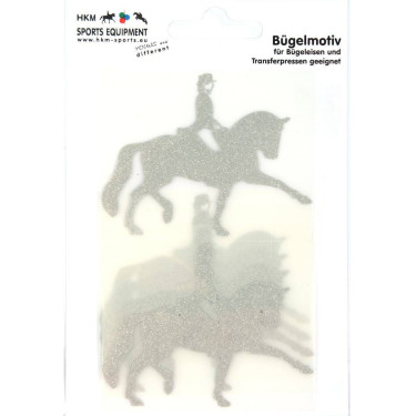Motivo termocolante dressage HKM Prata flex moda glitter Motivo termocolante dressage HKM Prata flex moda glitter
