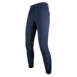 Calça softshell Elegance Style com reforços de silicone HKM Azul escuro Calça softshell Elegance Style com reforços de silicone HKM Azul escuro