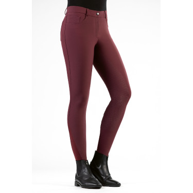 Calça Sunshine com fundo integral em silicone HKM Bordéus Bordô Calça Sunshine com fundo integral em silicone HKM Bordéus Bordô