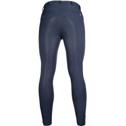 Calça masculina HKM Sportive com assento completo de silicone Azul escuro Calça masculina HKM Sportive com assento completo de silicone Azul escuro