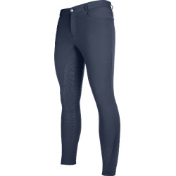 Calça masculina HKM Sportive com assento completo de silicone Azul escuro Calça masculina HKM Sportive com assento completo de silicone Azul escuro