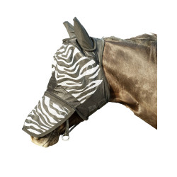 Máscara anti-moscas HKM Zebra proteção das narinas Máscara anti-moscas HKM Zebra proteção das narinas