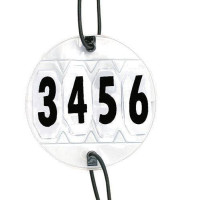 Porta número de concurso HKM por par ajustável Branco Porta número de concurso HKM por par ajustável Branco