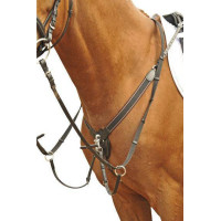 Peitoral com elástico largo HKM Castanho