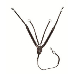 Peitoral com elástico largo HKM Preto