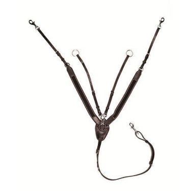 Peitoral com elástico largo HKM Preto