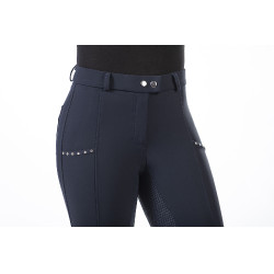 Calça Monaco com fundo de silicone integral HKM Azul escuro Calça Monaco com fundo de silicone integral HKM Azul escuro
