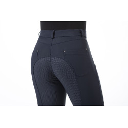 Calça Monaco com fundo de silicone integral HKM Azul escuro Calça Monaco com fundo de silicone integral HKM Azul escuro