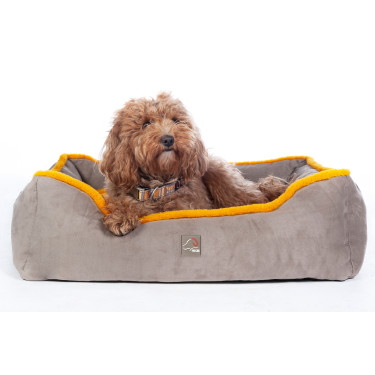 Cama para cão Anam Cara Comfort HKM Toupeira / dourado amarelo Cinzento Cama para cão Anam Cara Comfort HKM Toupeira / dourado amarelo Cinzento