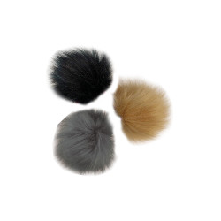 Pompom para gorro HKM com 3 unidades Pompom para gorro HKM com 3 unidades