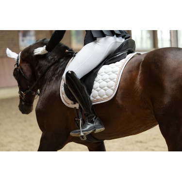 Legging HKM Lisa com grip de silicone completo Branco